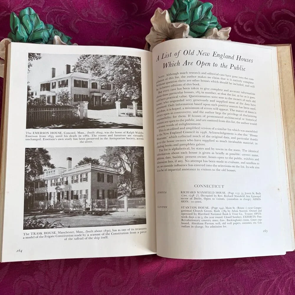 1937 Open House in New England by Samuel Chamberlain, Vintage Book